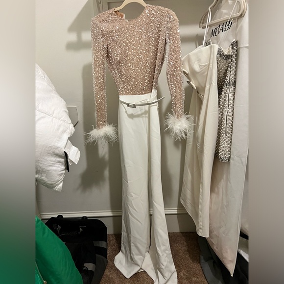 NWT Nadine Merabi Amelia White Jumpsuit - Picture 4 of 7